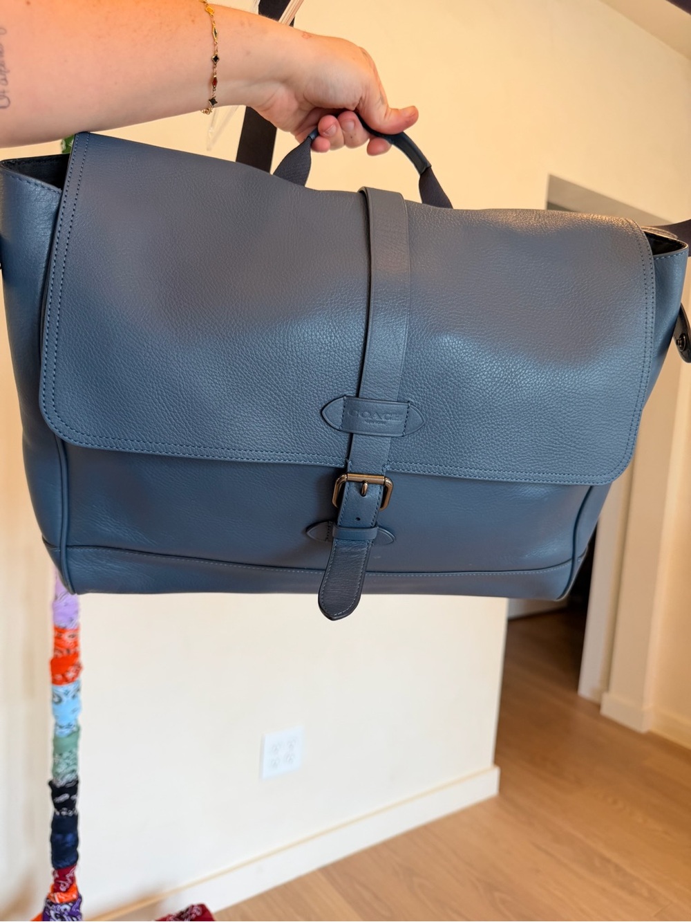 Coach Hudson Messenger Bag Duke Blue